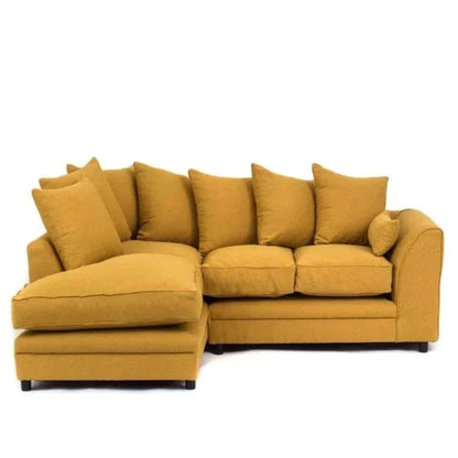 Dorota II Fabric 3 Seater Sofa - Mustard