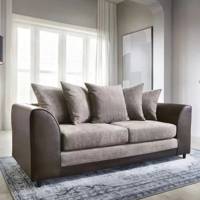 Linacre 3 Seater Sofa in Brown and Beige
