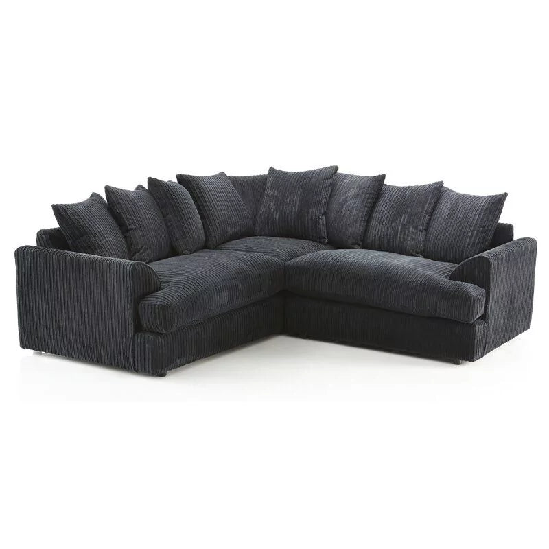 Mercury Ajo Corner Sofa - Black