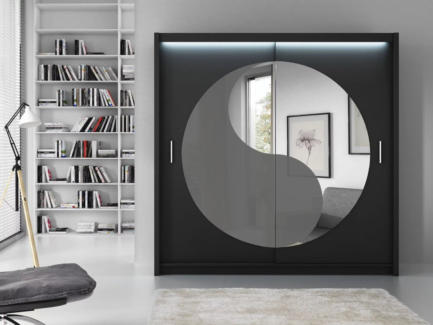 Lotus Yin Yang Sliding Door Wardrobe