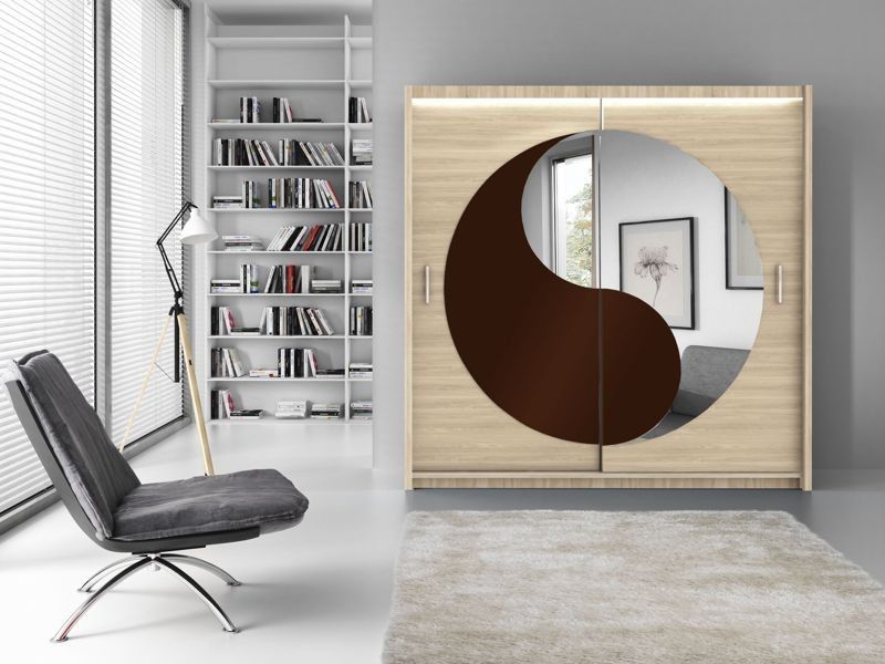 Lotus Yin Yang Sliding Door Wardrobe