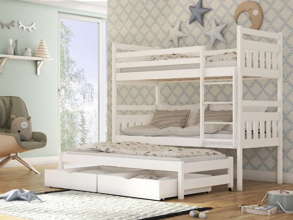 Peterborough Seweryn Bunk Bed with Trundle and Storage