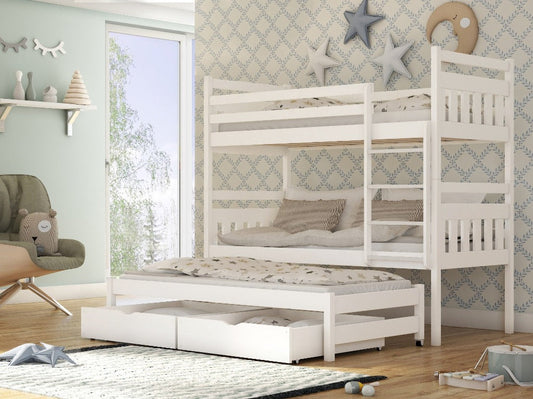 Peterborough Seweryn Bunk Bed with Trundle and Storage