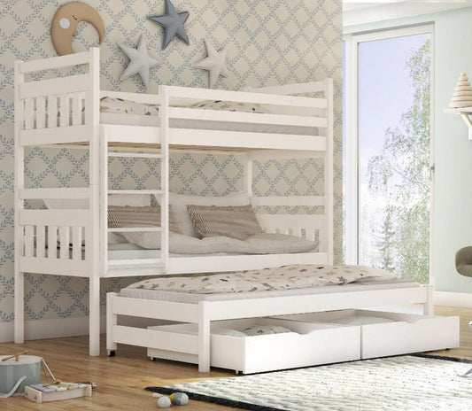 Peterborough Seweryn Bunk Bed with Trundle and Storage