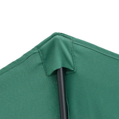 Outsunny 2.7m Garden Half Parasol, Outdoor Balcony Umbrella with 5 Steel Ribs, Patio Sun Shade, Green