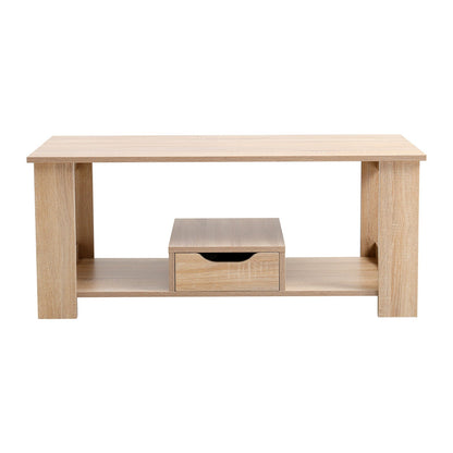 Wooden End Table Coffee Table with 1 Drawer Storage Unit