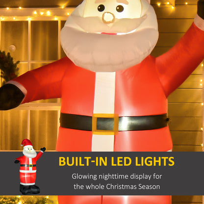 HOMCOM 8ft Inflatable Christmas Santa Claus Xmas Decoration with LED Holiday Air Blown Yard Outdoor D√É¬©cor