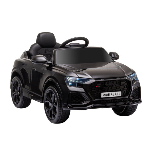 HOMCOM Audi RS Q8 Licensed 6V Kids Electric Ride On Car Toy Car with Remote Control Music Lights USB MP3 for 3-5 Years Old Black