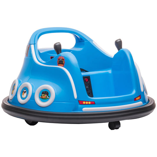 AIYAPLAY Angry Bird Licencjonowany Waltzer Car, 12 V Dziecięcy zderzak samochodowy z joystickami, pilotem, muzycznymi światłami LED - niebieski