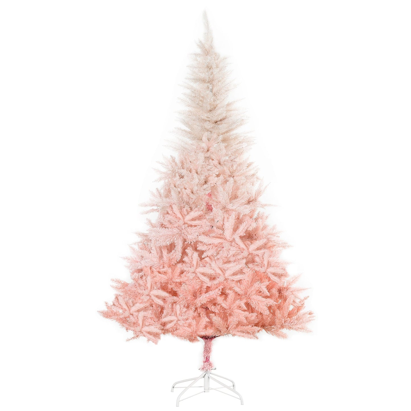 6FT Pink Artificial Christmas Tree Holiday Home Decoration Ornament w/ Metal Stand Fully Pretty Home Office Joy