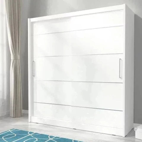 Splendor Alu Sliding Door Wardrobe 180cm - White Matt