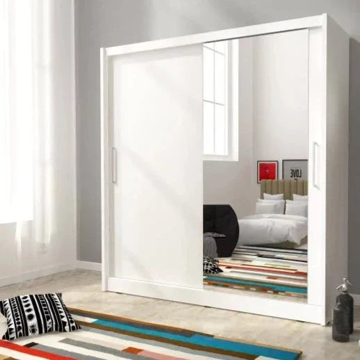 Splendor I Sliding Door Wardrobe 180cm - White Matt