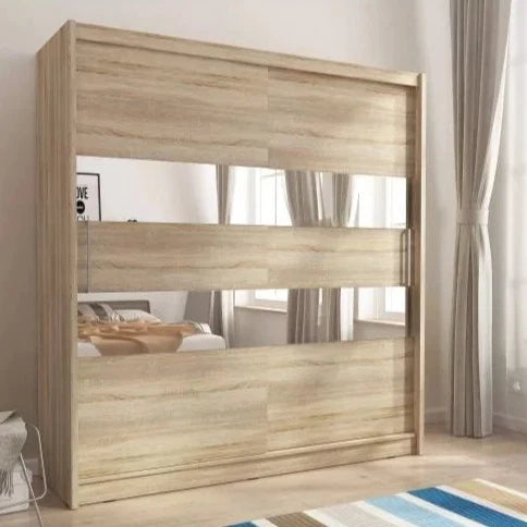 Splendor II Sliding Door Wardrobe 180cm - Oak Sonoma