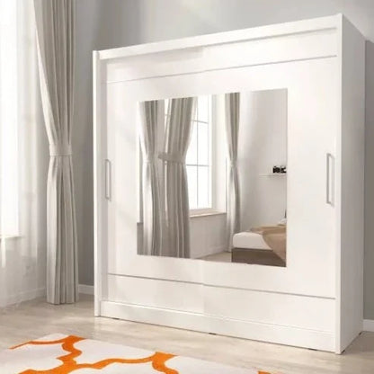 Splendor IX Sliding Door Wardrobe 180cm - White