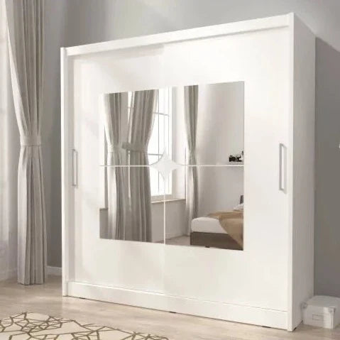 Splendor VII Sliding Door Wardrobe 200cm - White Matt