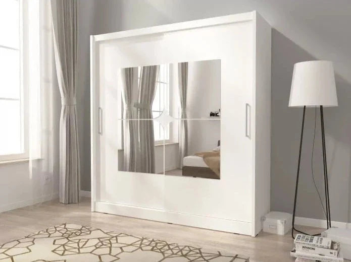 Splendor VII Sliding Door Wardrobe 200cm - White Matt