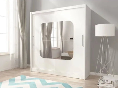 Splendor VIII Sliding Door Wardrobe 200cm - White Matt