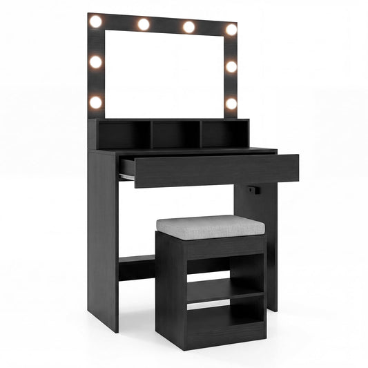 Makeup Vanity Desk Set in Black