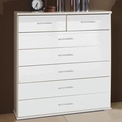 White Chest of Drawers CALLISTO Medium Chest, 7 Drawers