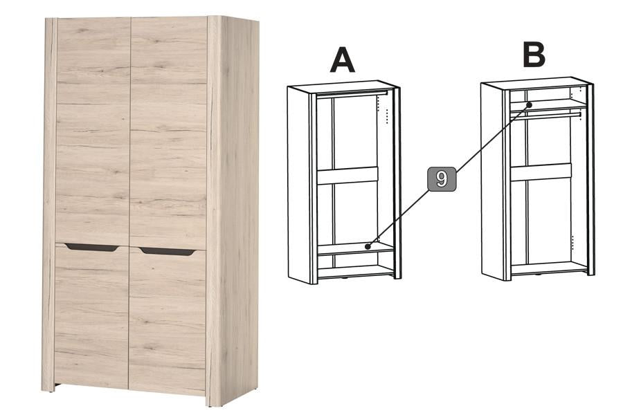 Desjo 05 Hinged Door Wardrobe 98cm