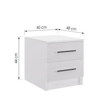 Bedside Table EPSOM Black Gloss