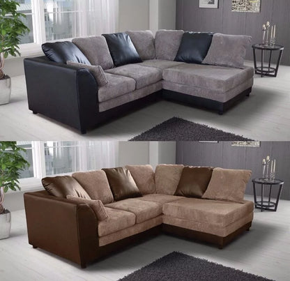 Benson Corner Sofa - Brown and Beige