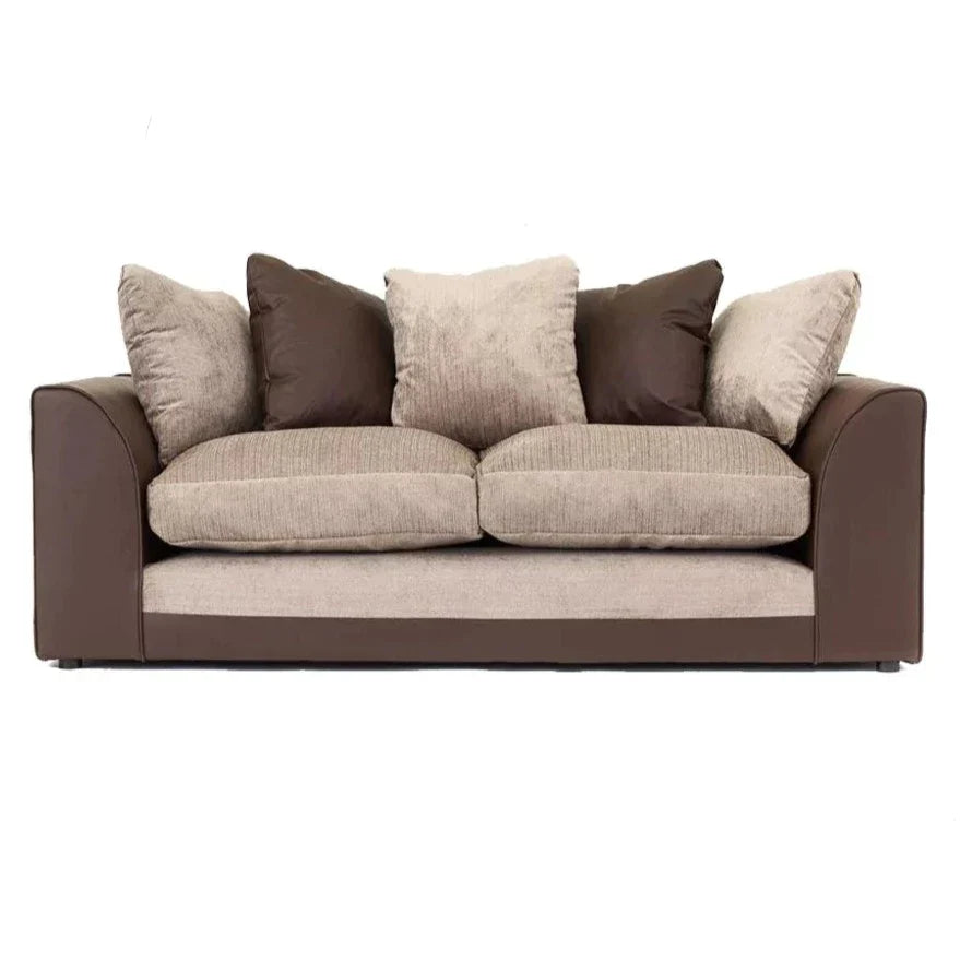 Dylan Chenille Fabric 2 Seater Sofa - Black Grey