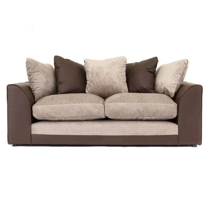 Dylan Chenille Fabric 3 Seater Sofa - Brown Beige