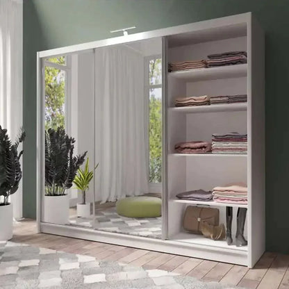 Mathilde 250cm Sliding Wardrobe - Black, White, Grey