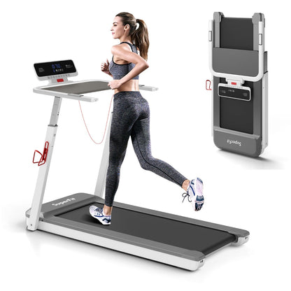 Max 2.25 HP Walking Running Jogging Exercise Machine with LED Display-Silver