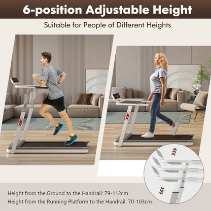 Max 2.25 HP Walking Running Jogging Exercise Machine with LED Display-Silver