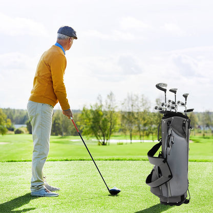 Men's Complete Golf Clubs Package Set 10 Pieces-Grey