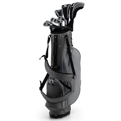 Men's Complete Golf Clubs Package Set 10 Pieces-Grey