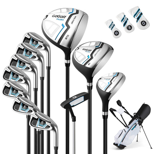 Men's Complete Golf Clubs and Bag Set Right Handed-White
