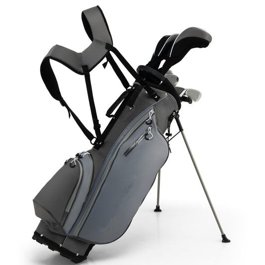 Men's Complete Golf Clubs Package Set 10 Pieces in Grey