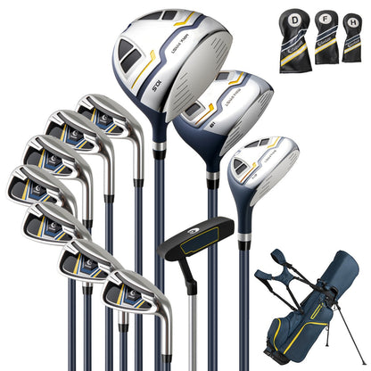 Mens Complete Golf Clubs and Bag Set Golf Stand Bag-Yellow