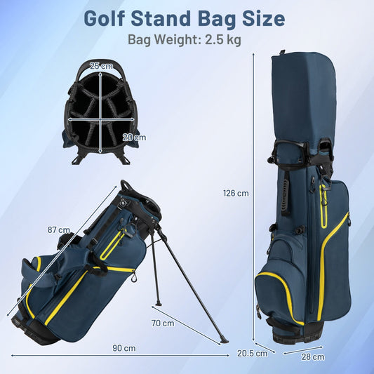 Mens Complete Golf Clubs and Bag Set Golf Stand Bag-Yellow