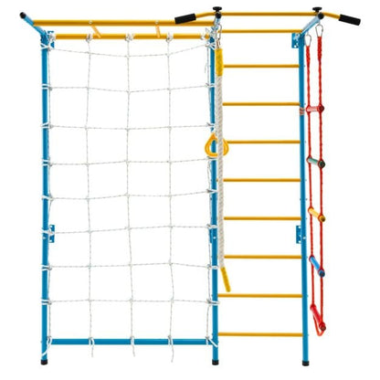 7 In 1 Kids Indoor Gym Playground Swedish Wall Ladder-Yellow
