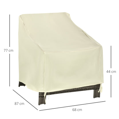 Outsunny 600D Oxford Cloth Pokrowiec na meble Pojedyncze krzesło Ogrodowe Patio Zewnętrzne Ochraniacz Wodoodporny 68x87x44-77cm