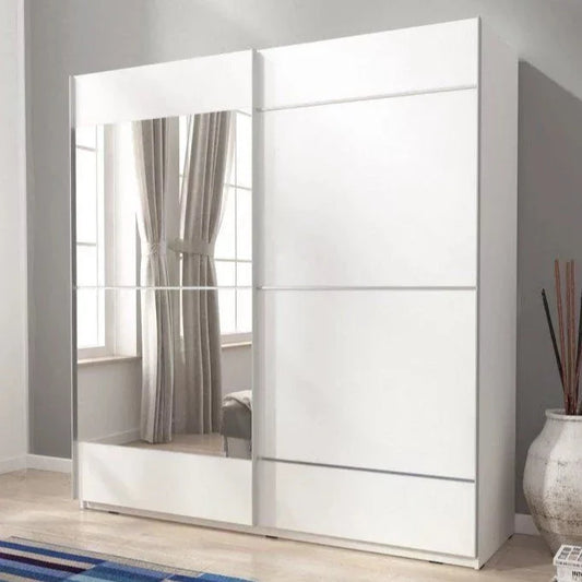 Micah 04 Sliding Door Wardrobe 150cm - White