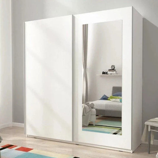 Micah 8 2 Sliding Door Wardrobe 200cm - White