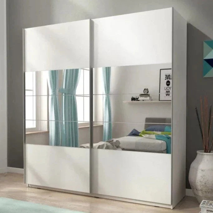 Micah 01 Sliding Door Wardrobe 150cm - White