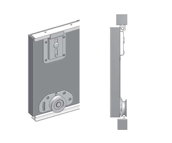 Gloucester I 250 Sliding Door Wardrobe Strips Design - White, Artisan Oak, Black