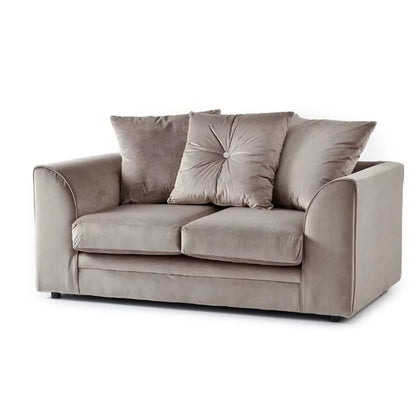 Sorretto Grey Velvet Fabric Corner Sofa - Left and Right Arm