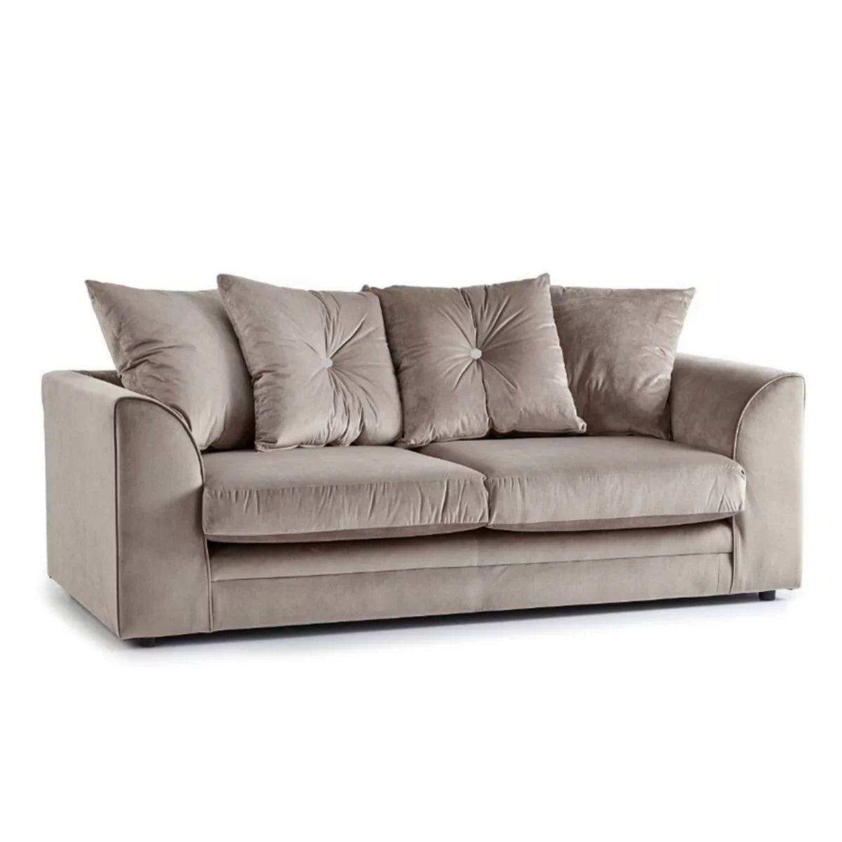 Sorretto Mink Velvet Fabric Corner Sofa - Left and Right Arm