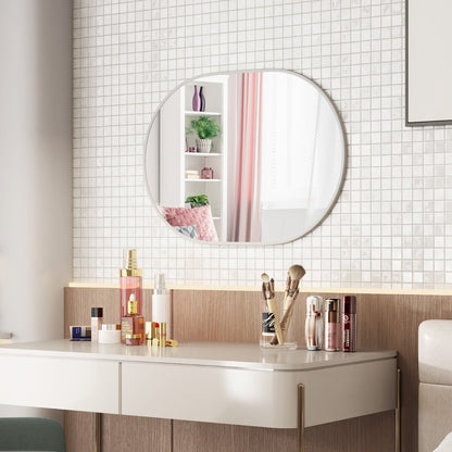 Runway Oval Bathroom Mirror with Shatter-Proof Film and Expansion Screws