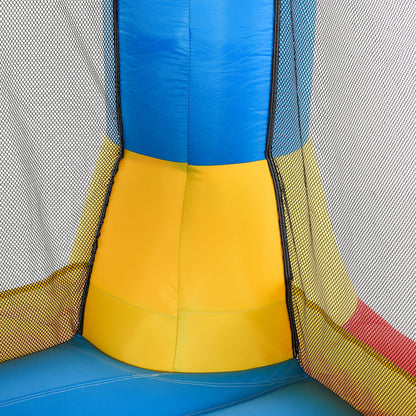 Outsunny Kids Football Bouncy Castle House Inflatable Trampoline w/ Blower Outdoor Play Garden Activity Fun 3-8 Years 2.25 x 2.2 x 1.95m