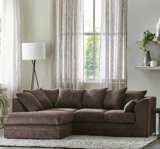 Sofa narożna Mona Jumbo Cord Brown