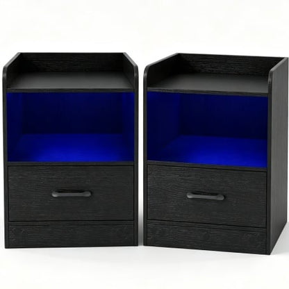 Modern Nightstand in Black