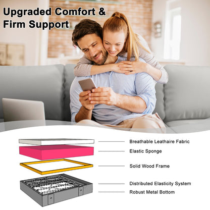 Modular Sectional Sofa Couch with 4 USB Ports and Hidden Storage Space-Grey